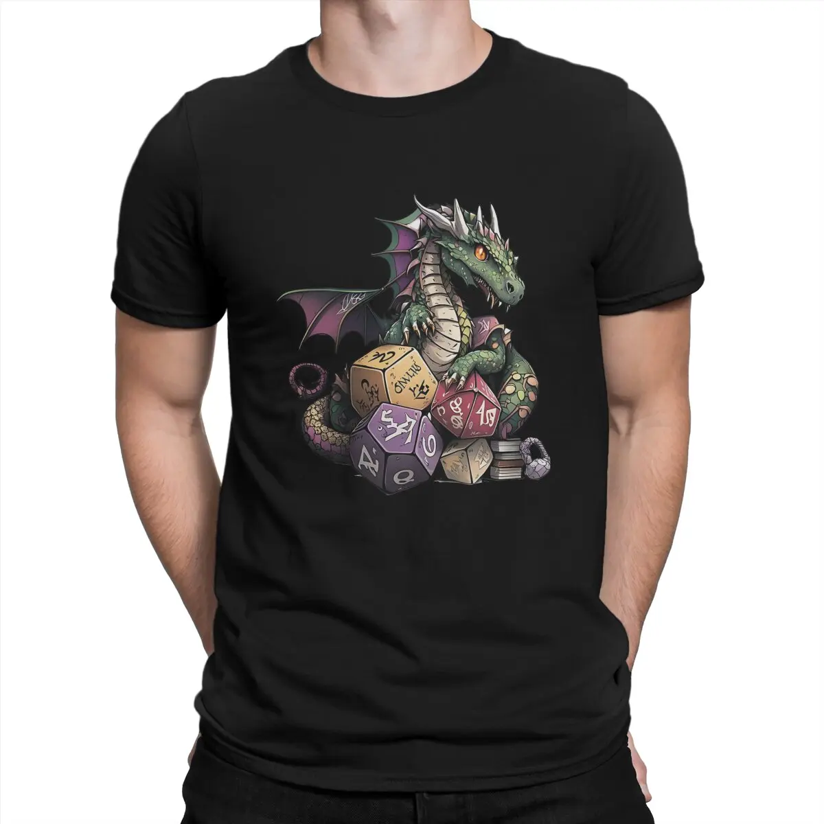 Watchful T-Shirt Men Dungeons And Isometric Dragons Hipster Cotton Tee Shirt Round Collar Short Sleeve T Shirt Graphic Clothes