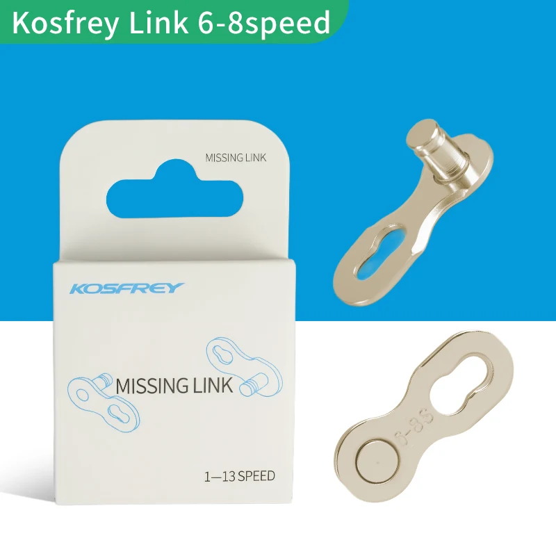 Kosfrey Mountain Road Bicycle Metal Chain Magic Button 8S/9/10/11/12 Speed Bicycle Single Speed Chain Quick Release Portable Box