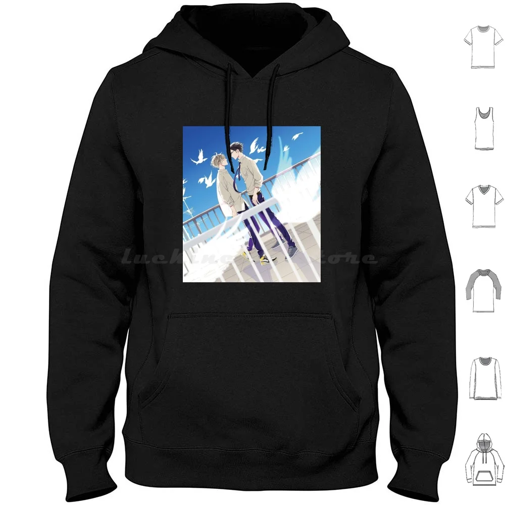 Fly Hoodies Long Sleeve Yaoi Shounen Ai Karino Azusa Love Caste Heaven Bl Boys Love Boy X Boy Bisex Beutiful Sky