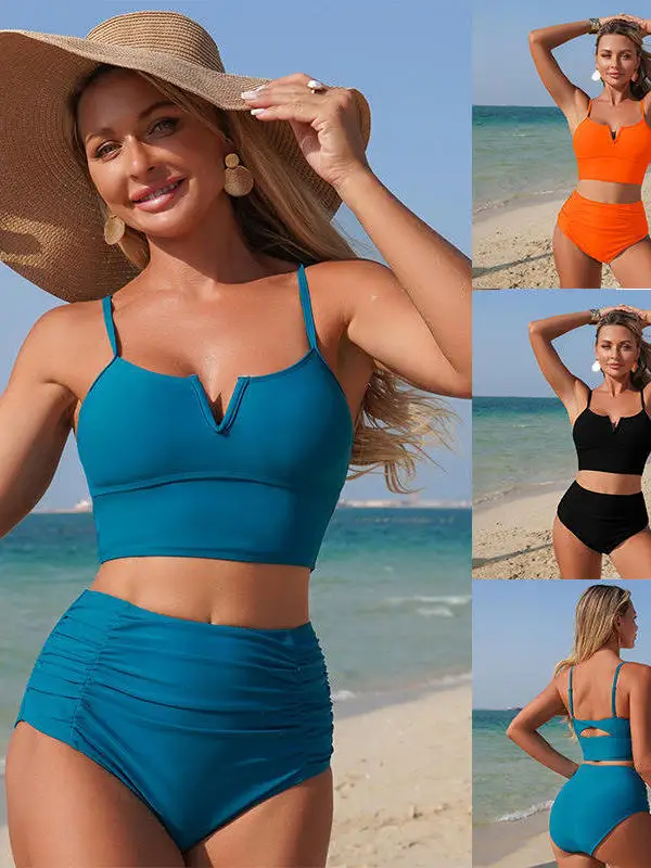 

Сексуальный женский купальник-бикини 2026: Новинка, модный пляжный комплект из двух частей с высокой талией, бренд Diliflyer, для спорта и фитнеса