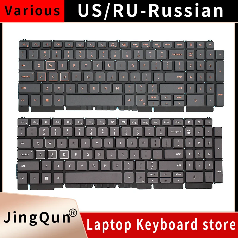 New US Russian Laptop Keyboard For Dell G15 Ryzen Edition G15 5510 5511 5515 5520 5525 5521 5530 English Laptop