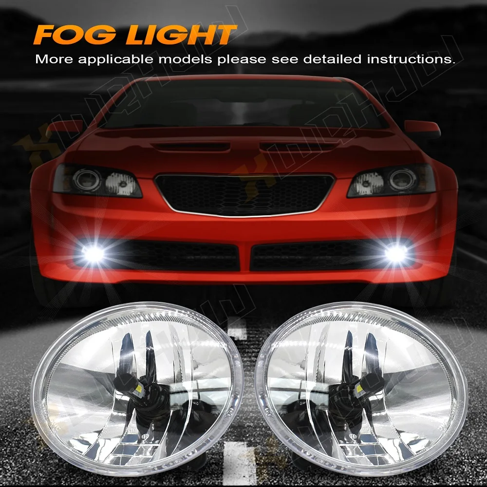 

XWQHJW 2PCS Car lights 200501-H16 Super Bright LED Headlights High Low Beam Fog Light Bulb White 6000K Minisize Car accsesories