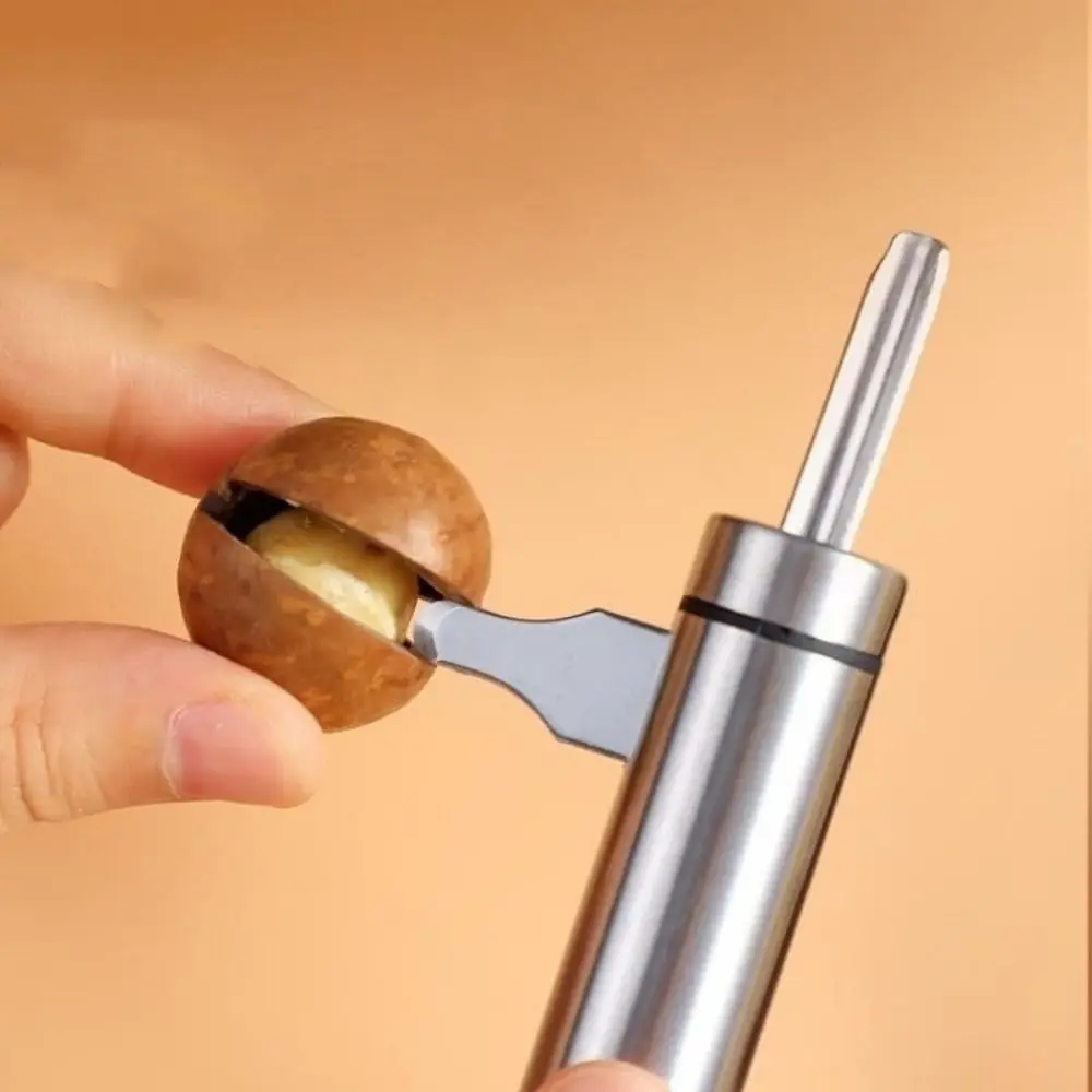 Stainless Steel 2-in-1 Nut Cracker Manual Clever Design Nut Opener Rust-proof Fast Opener Pecan Tong Sheller Kitchen Tool