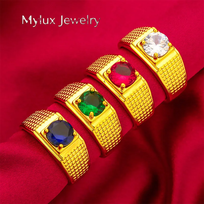 

Mylux Jewelry 24K gold men opening ring AU999 full gold, Chinese style outfits to show oriental charm