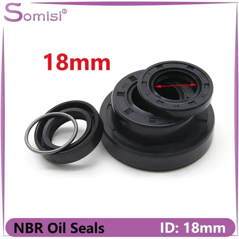 

2/5pcs ID 18mm NBR Oil Seal TC-18*24/25/26/28/30/32/35/40/42/45/47*5/6/7/8/10mm Nitrile Rubber Shaft Double Lip Oil Gasket