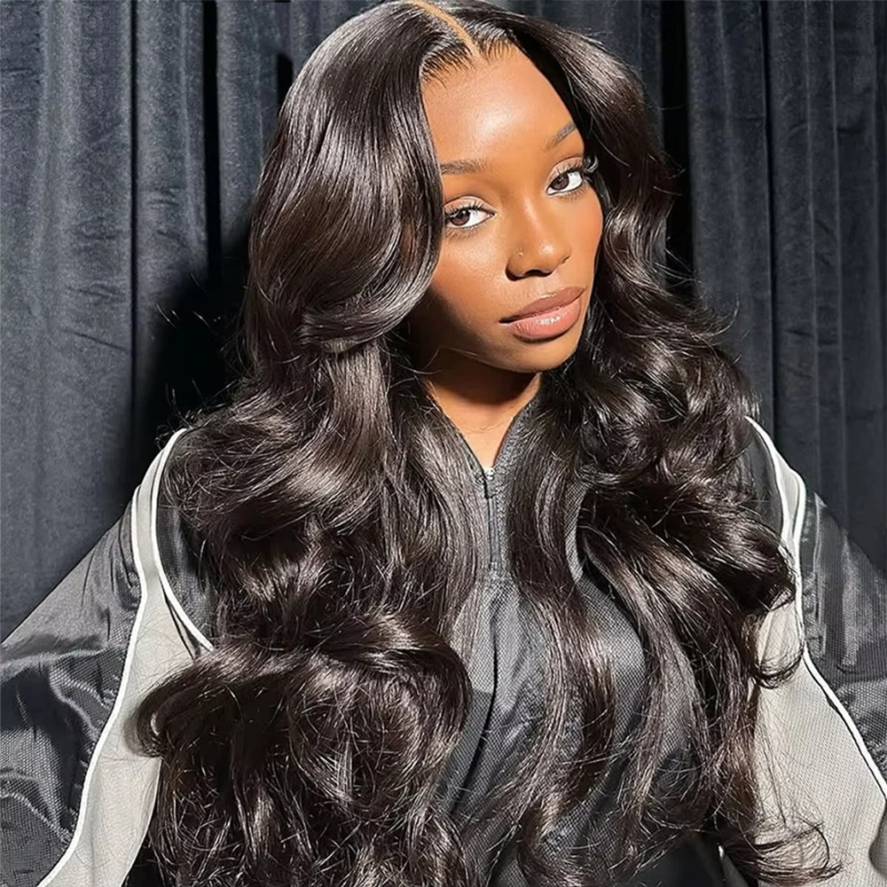 

38 40 Inch Body Wave Raw 13x6 Lace Frontal Wig Brazilian Pre Plucked Black 13x5 Transparent Lace Front Wigs Human Hair For Women