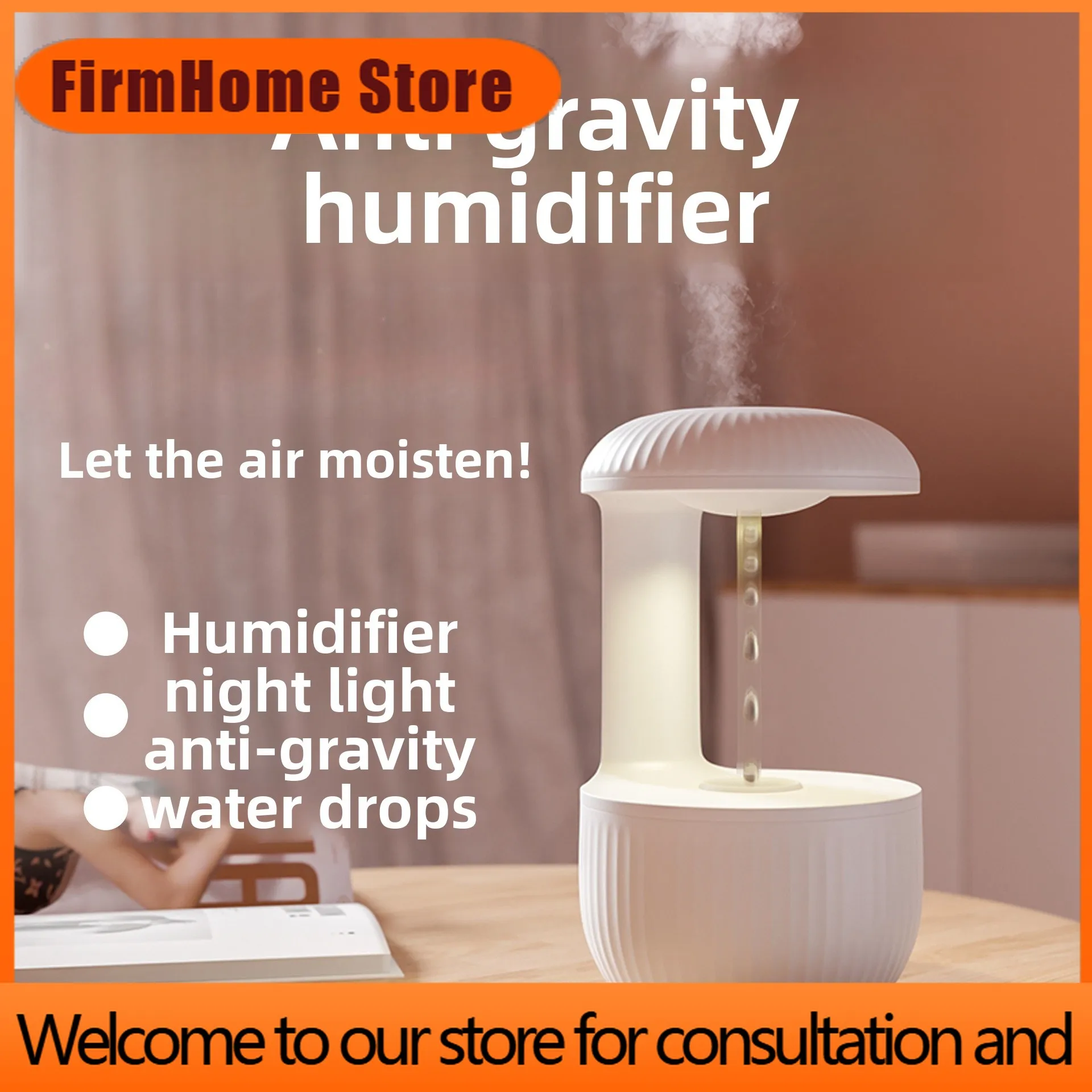 FirmHome StoreAroma Diffuser Anti-gravity Water Droplet Reverse Flow Humidifier Essential Oil Mini Aroma Diffuser Lamp Ultrasoni