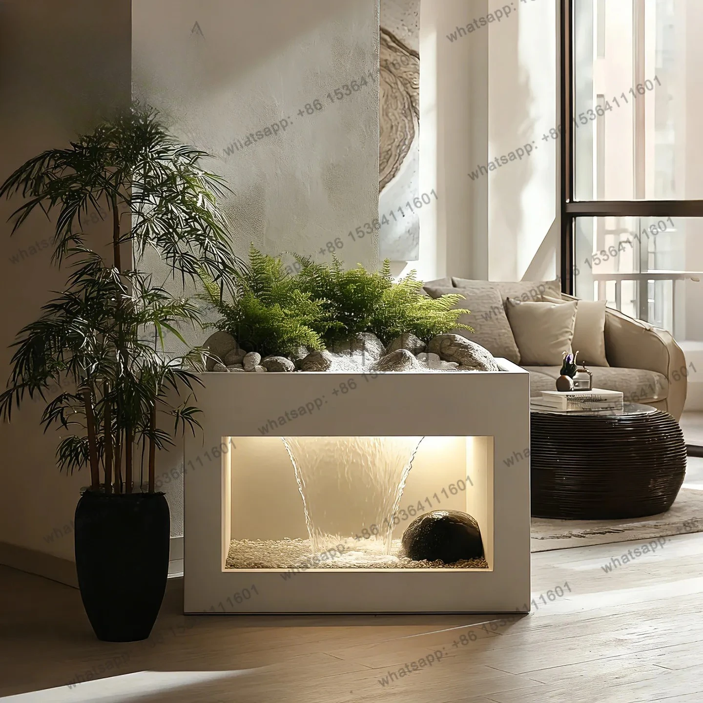 yj58 Waterscape flower box stainless steel plant simple modern creative entrance landscape living room landscaping