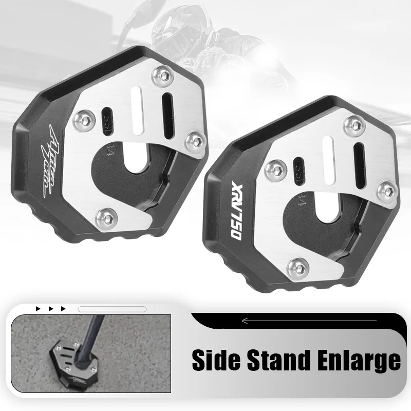 

Motorcycle For Honda XRV750 Africa Twin XRV 750 RD07 Side Stand Pad Plate Kickstand Enlarger Support Extension Pad Plate Cover