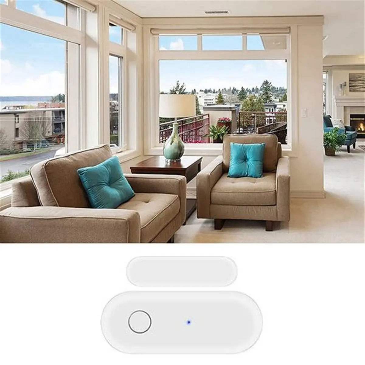 【~ New A88T】Smart Door Sensor - WiFi Wireless Window Sensor Real-Time Message Notification Compatible with Assistant