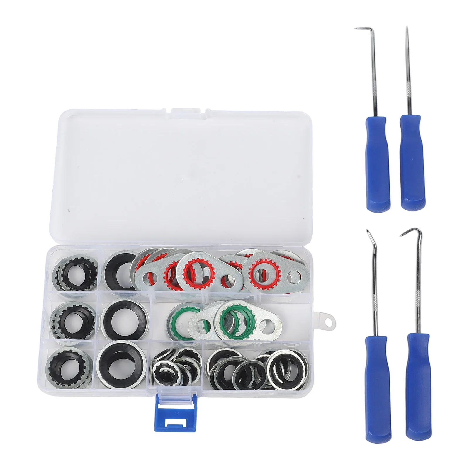 

60Pcs Automotive Air Conditioner Compressor Interface Gasket Air-conditioning Pump Bonded Seal Washers Gaskets Car Accessories