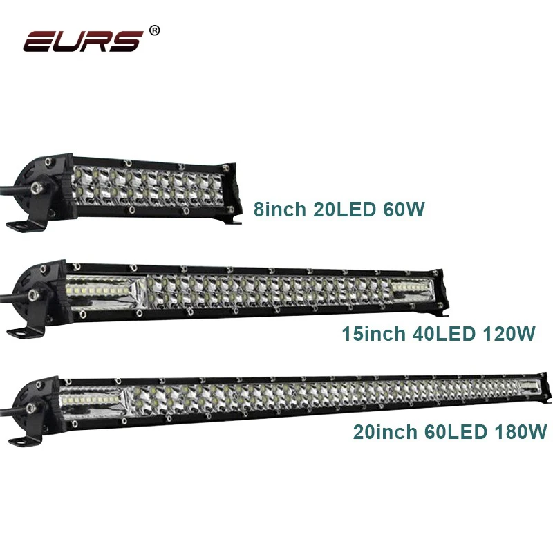 

Car Light Bar Double Row LED Spotlights Headlights Offroad Beam For Jeep Wrangler Lada Gas Grille License Plate lamp Work Light