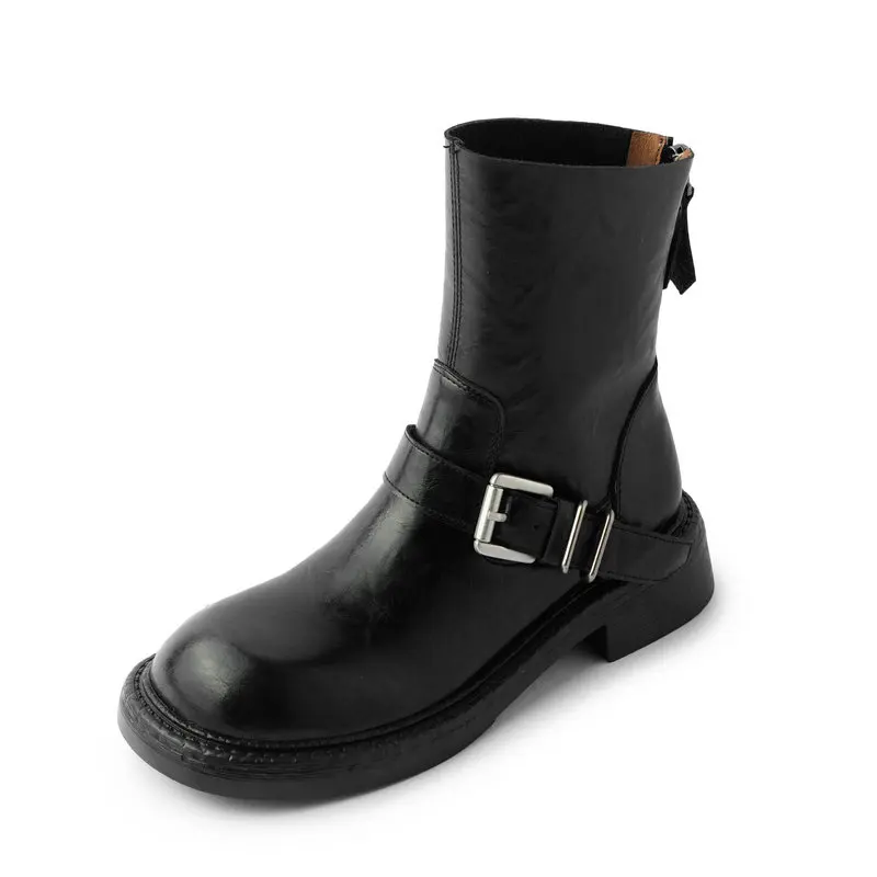 

2025 Women Boots Retro Genuine Leather Ankle Boots Sexy Modern Outdoor Shoes
