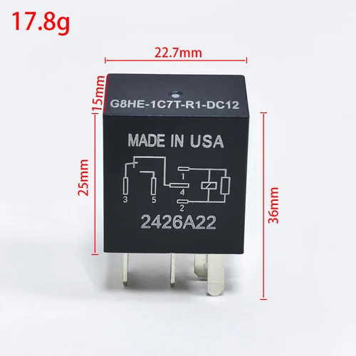 Imagen 2 del producto Relé automotriz para Jeep patriot compass Wrangler Grand Cherokee G8HE-1C7T-R1-DC12