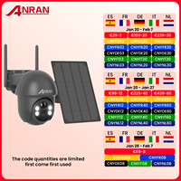 ANRAN 5MP WiFi Camera 360° Solar Battery Cameras Security Protection Compatible with Alexa PIR Detection Color Night Vision