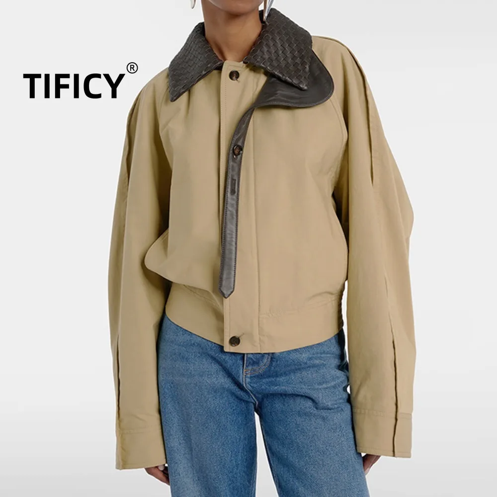 High Street Fashion Comfortable Casual Style Jacket Coats Women Streetwear Casual Lapel Autumn New Jacket