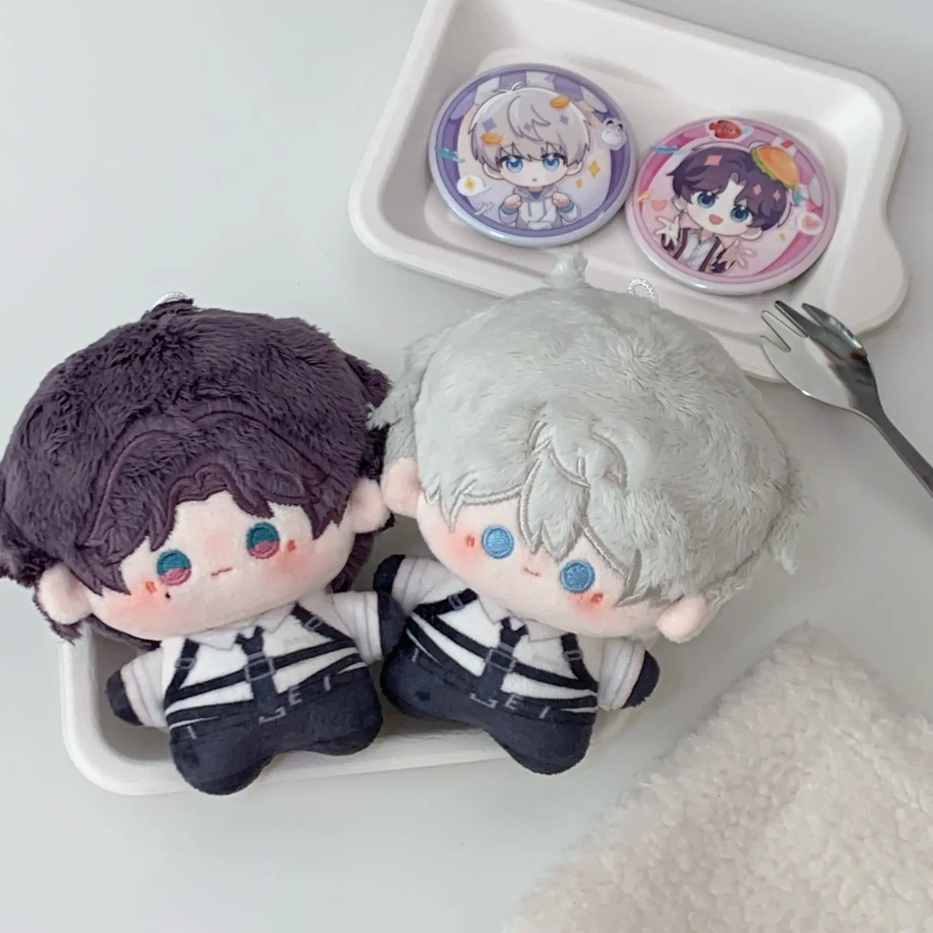 10cm uniforme impresso algodão boneca pingentes cos anime amor e espaço profundo sylus rafayel xavier zayne brinquedos de presente bonito das crianças