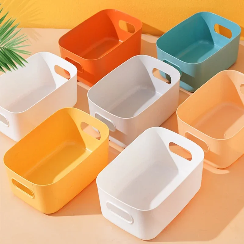 Cestino portaoggetti, organizza la tua casa con questa scatola portaoggetti rettangolare in plastica di tre dimensioni-perfetta per cucina, camera