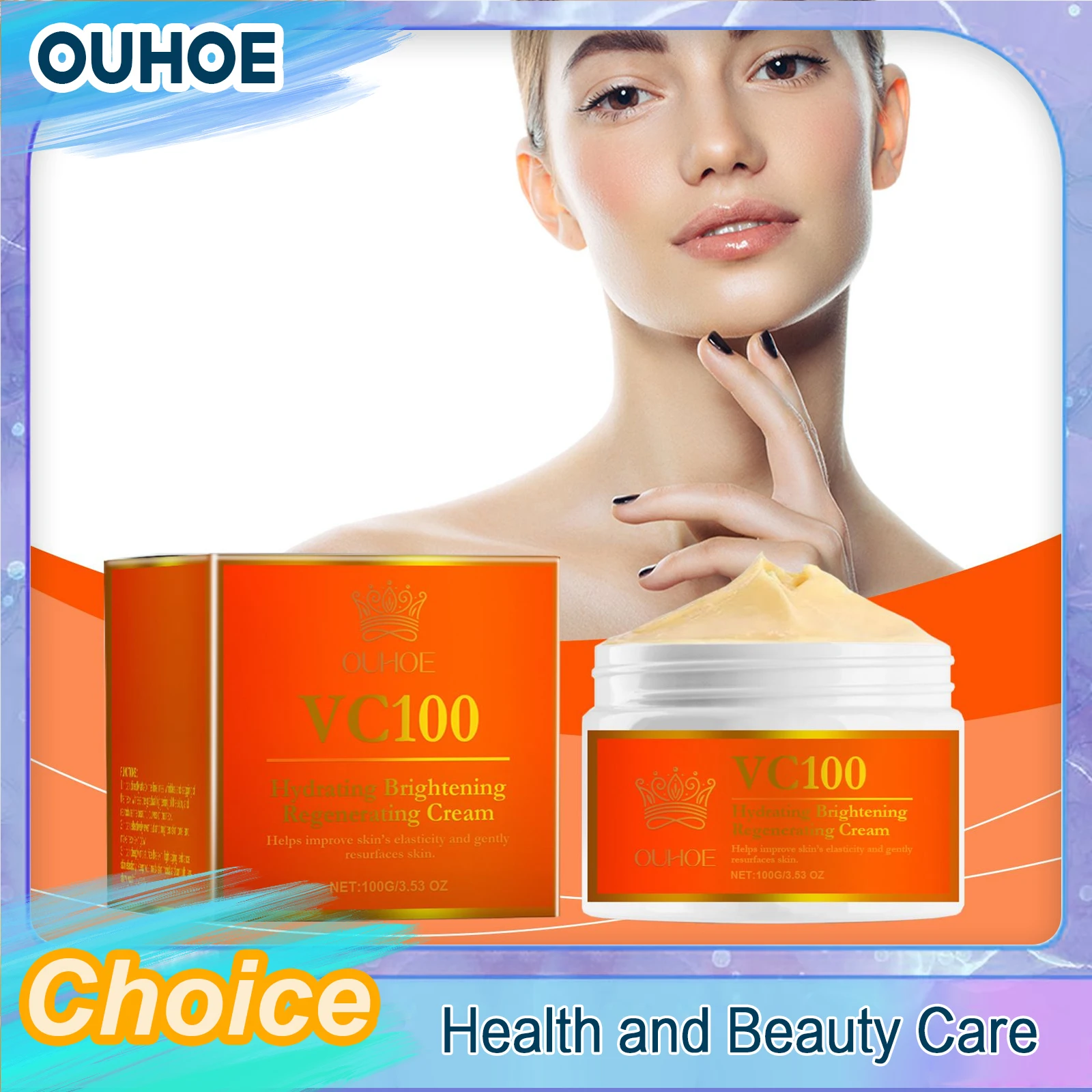 

Vitamin C Whitening Cream Brightening Firming Even Skin Tone Anti Wrinkles Reduce Dullness Moisturizing Glowing Beauty Face Care