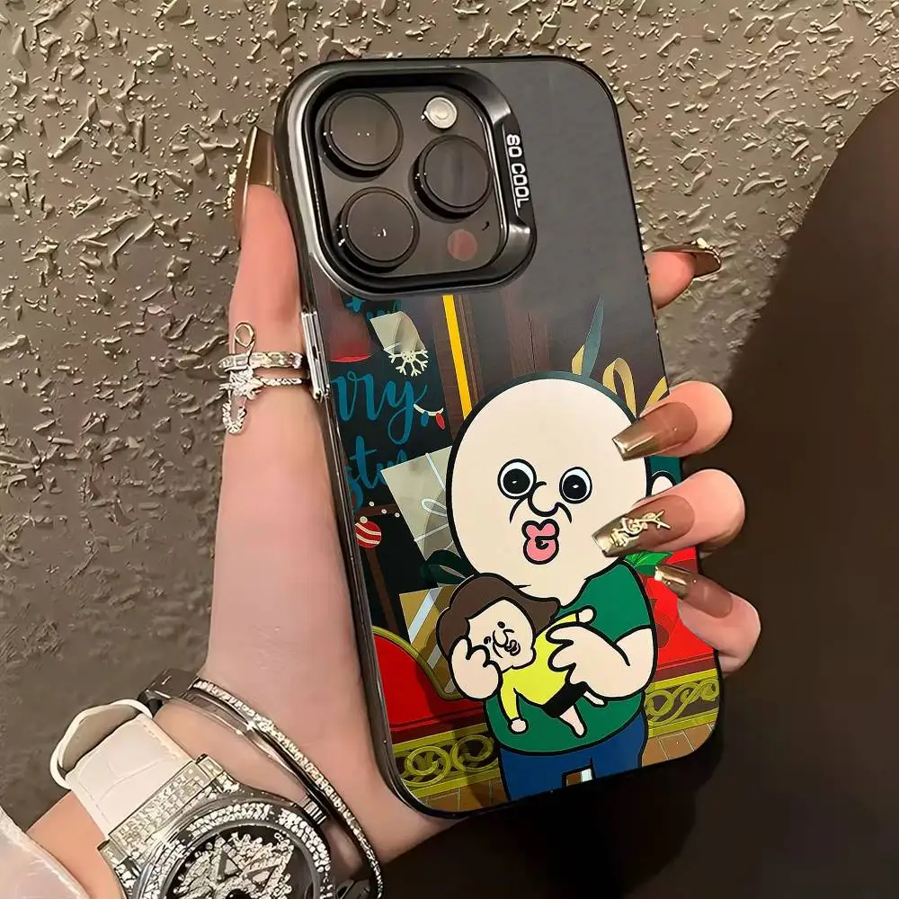 حافظة هاتف B-BangBang لهاتف iPhone 17,16,15,14,13,12,11 Plus، Pro Max، XS، حافظة هاتف فضية ملونة