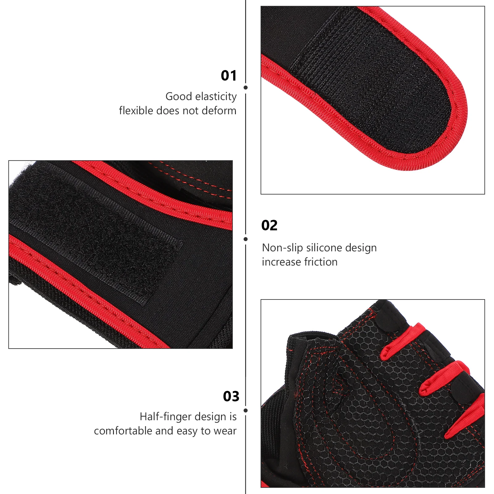 

Half Finger Sports Microfiber Breathable Gym Cycling Anti skid Men Women Exercise Protective Riding Gloves Elastic Non slip