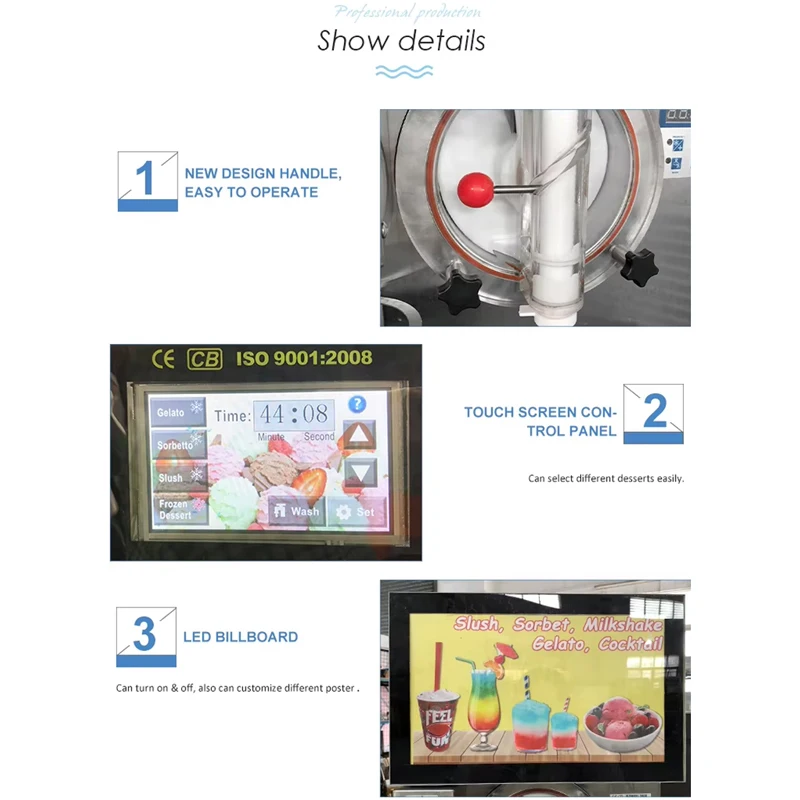 Ice Slushy Making Machine Stainless Steel Cold Drink Frozen Juice Slushie Maker Electric Snow Melting Machine
