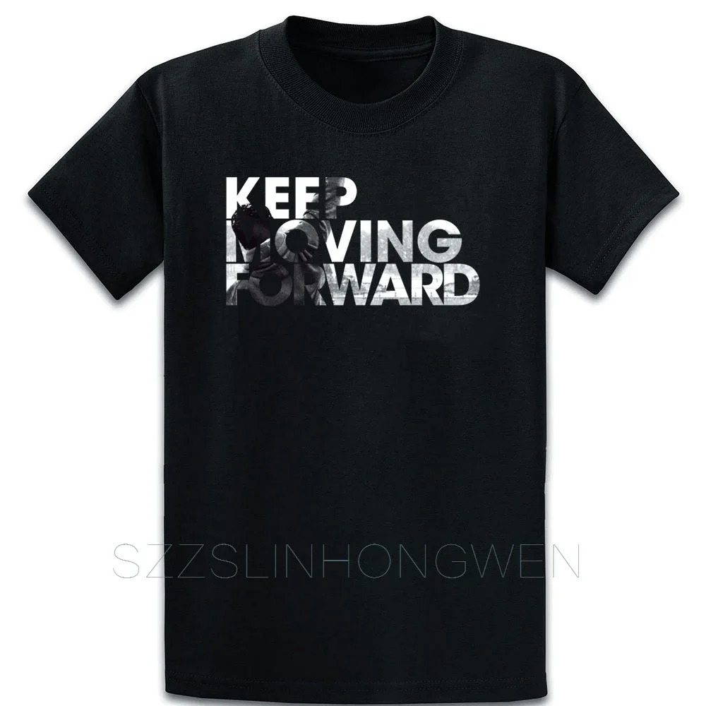 Keep Moving Forward T Shirt Anti-Wrinkle Create Breathable Slim Clothes Over Size S-5XL Cotton Spring Shirt