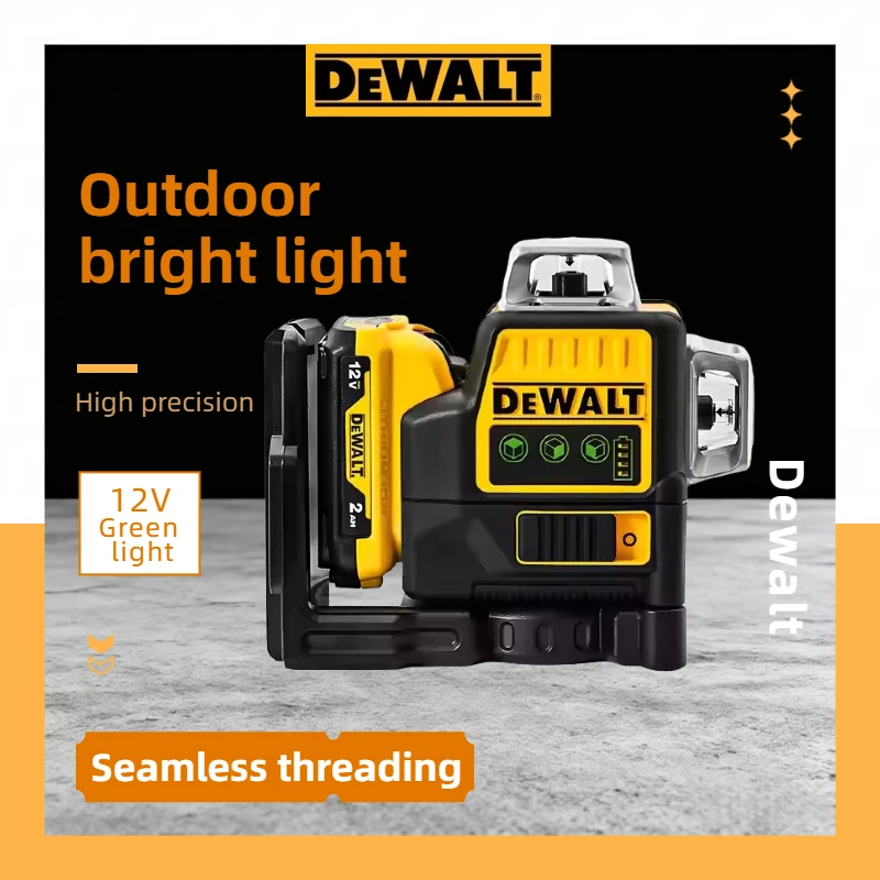 dewalt-dw089lg-3-sides-360-degree-vertical-horizontal-green-light-laser-level-meter-12v-lithium-battery-outdoor-laser-level
