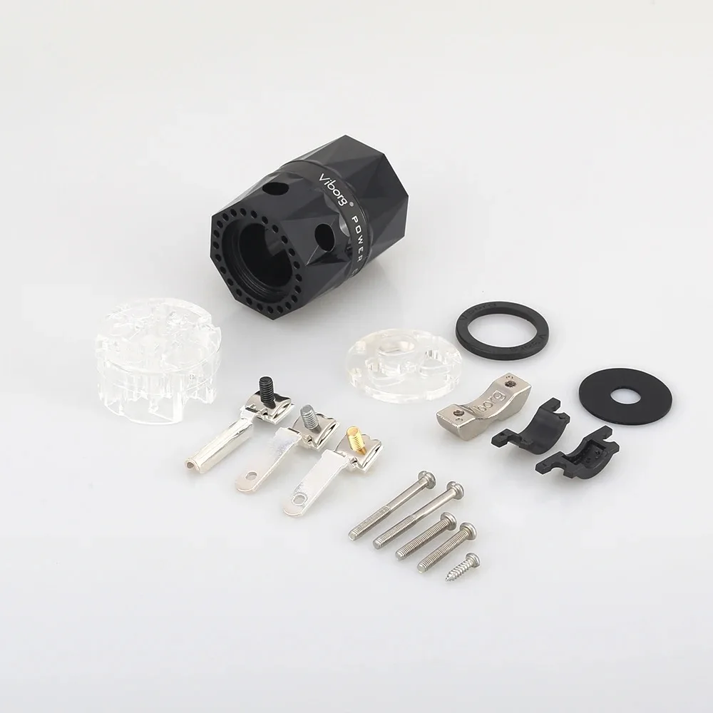 Viborg VM503S + VF503S النحاس النقي الفضة مطلي الولايات المتحدة التيار المتناوب موصل قابس الطاقة لتقوم بها بنفسك كابل طاقة الصوت