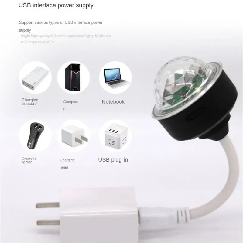 1/2pcs dj Beleuchtung Sound Party Auto USB Mini Disco Ball Licht RGB Multi Farbe Auto Atmosphäre Raum dekoration Lampe Blitzlicht