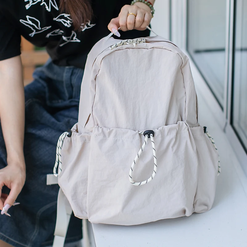 

Oversized Tote Backpack for Women, Durable Nylon Weekender Bag, Waterproof Gym Shoulder Pack, Minimalist Stylish Carryall Purse