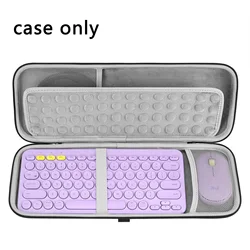Geekria Carrying Keyboard Case Compatible with Logitech K380 Keyboard and Pebble Mouse 2 M350s Mouse Combo Case (Lavender)