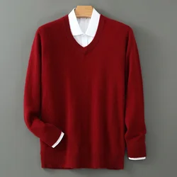 Pull en cachemire à col en V pour homme, haut optique, veste, 100% fourrure de vison, à manches longues, DBR D25, automne et hiver, nouveau