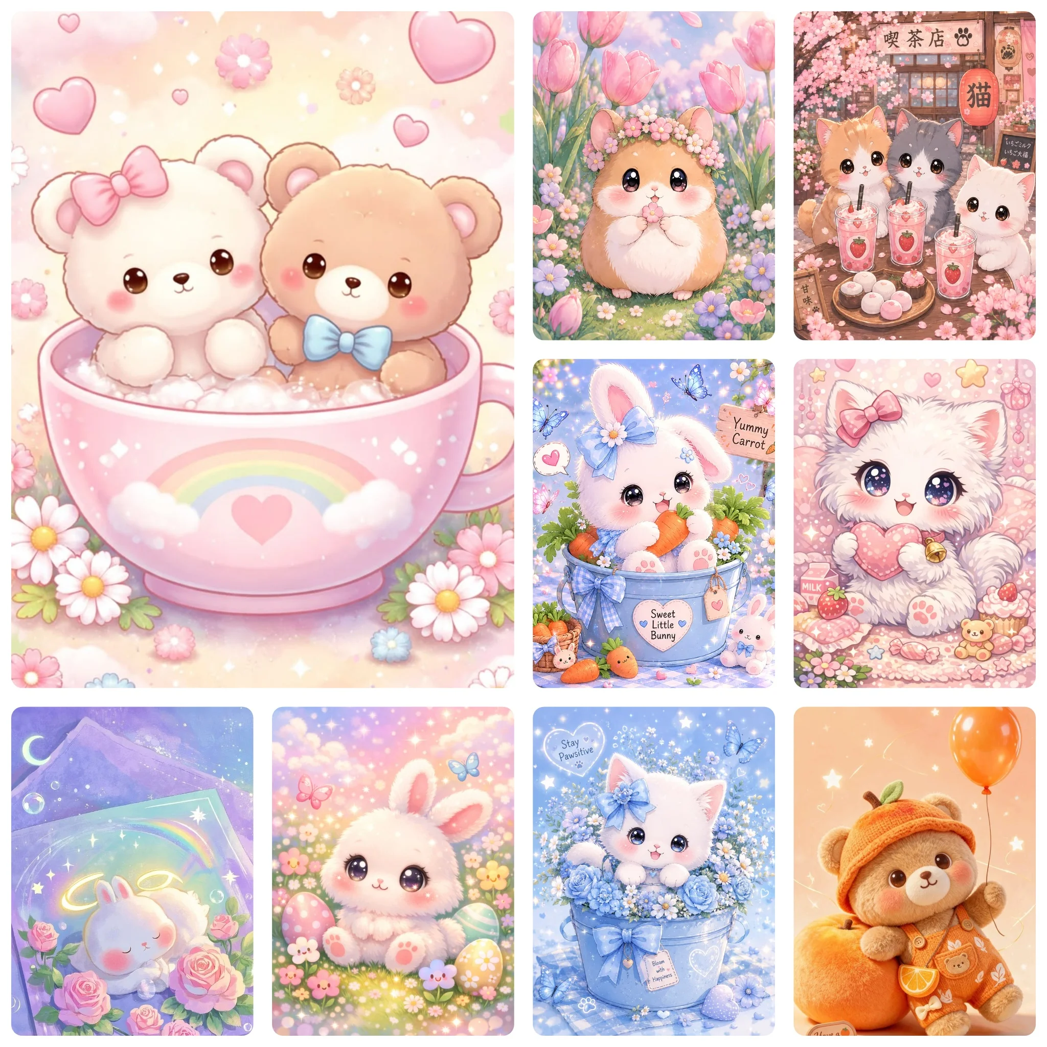 Art Craft Hobbies - DIY 5D Diamond Painting, Cute Kawaii