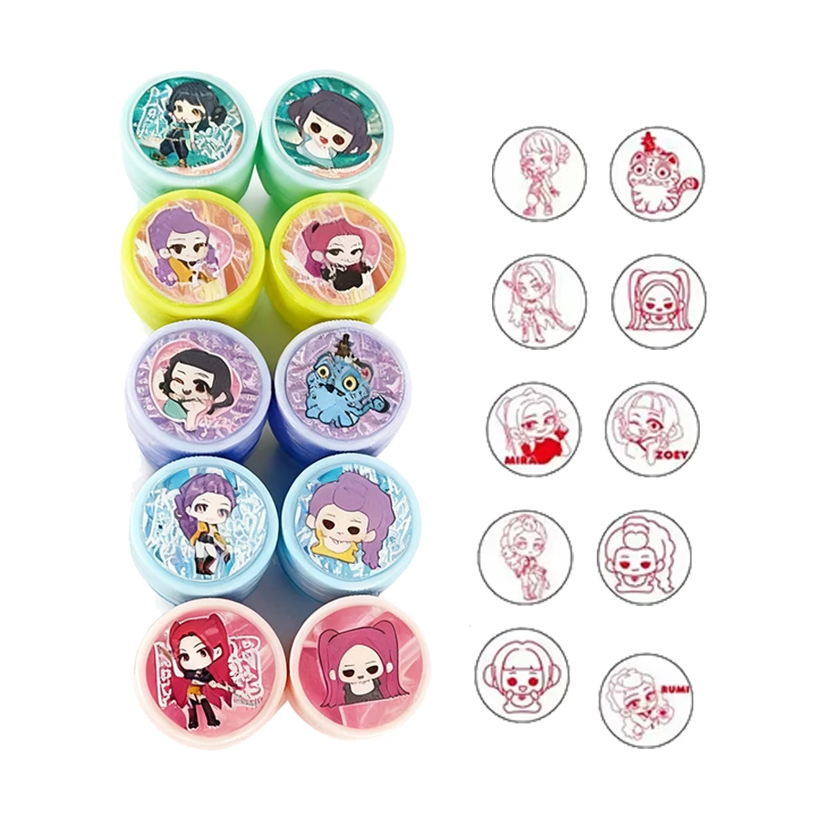 K-POP شيطان الصيادين حفلة عيد ميلاد تفضل الهدايا التحبير الذاتي Stamps عيد الميلاد تخزين الحشو هدايا تذكارية للأطفال الديكور سو #1