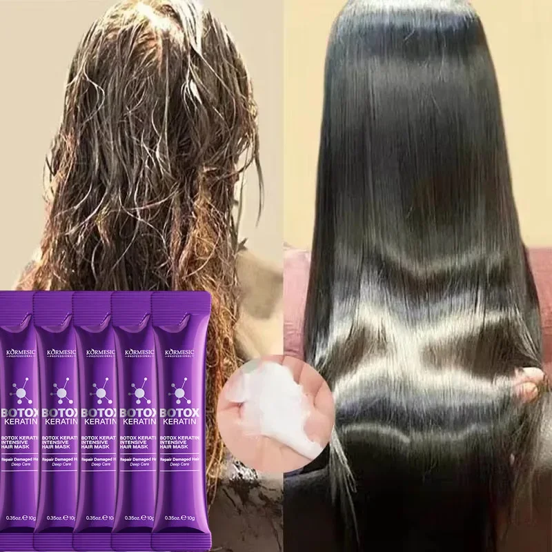 

Keratin Hair Mask, 5-Second Repair for Damaged & Frizzy Hair, Deep Moisturizing Treatment for Soft