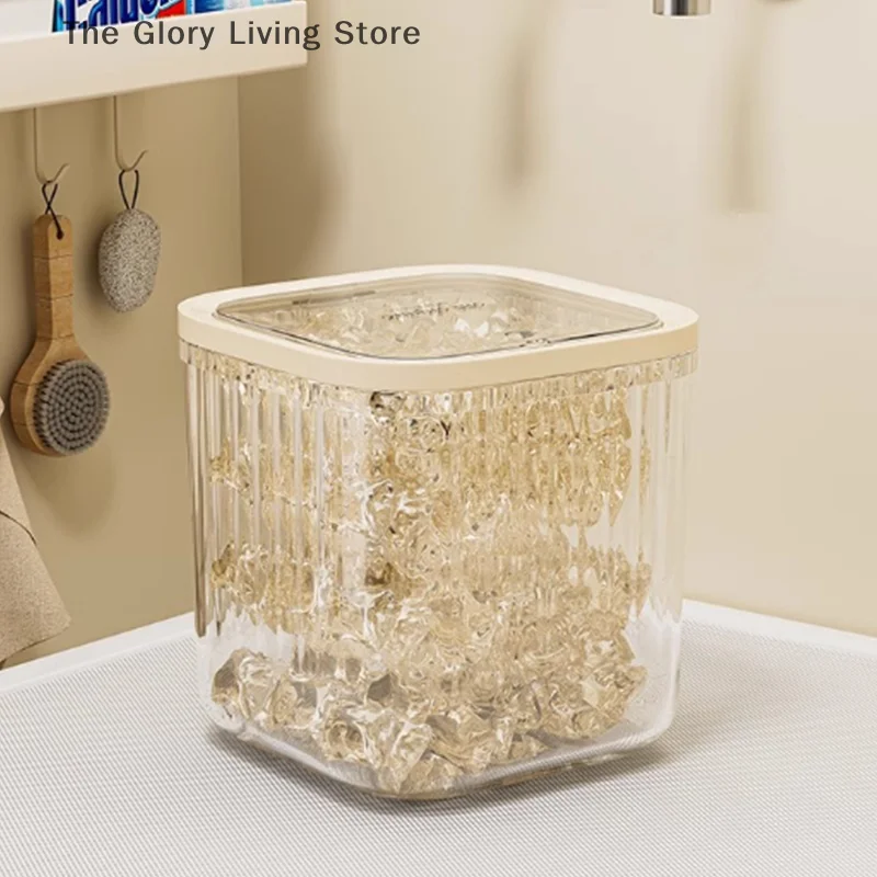 1pc Durable Moisture-Proof Laundry Powder Box, Large Capacity Laundry Pods Container, Scent Beads Organizer view 5