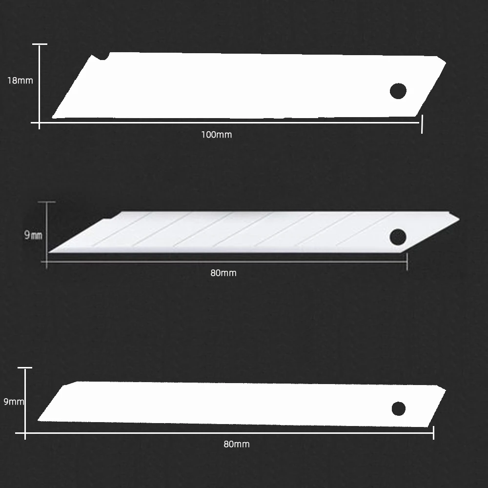 Imagem -02 - Lâminas da Arte Cerâmica mm 18 mm Lâmina Dielétrica Lâmina Isolada Antiferrugem Durável e Durável 10 Pcs