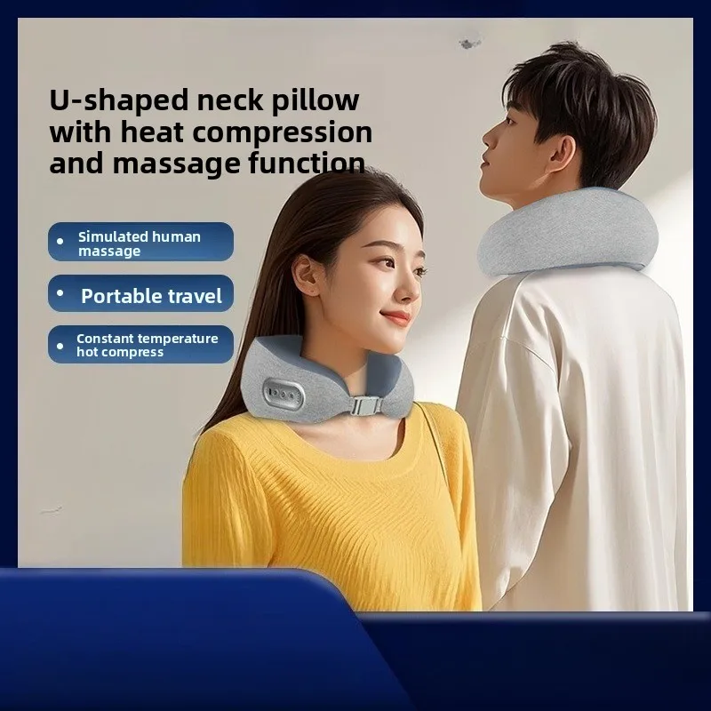 

Перезаряжаемый массажер для шеи, U-образная массажная подушка, горячий компресс, разминающий массажный инструмент для шеи, дышащий и не Sultry