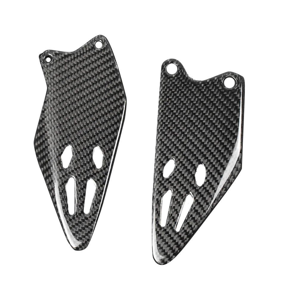 طقم واقي قدم من ألياف الكربون الخالص ، لوحة واقي كعب ، ملحقات دراجة نارية ، مسند كاواساكي