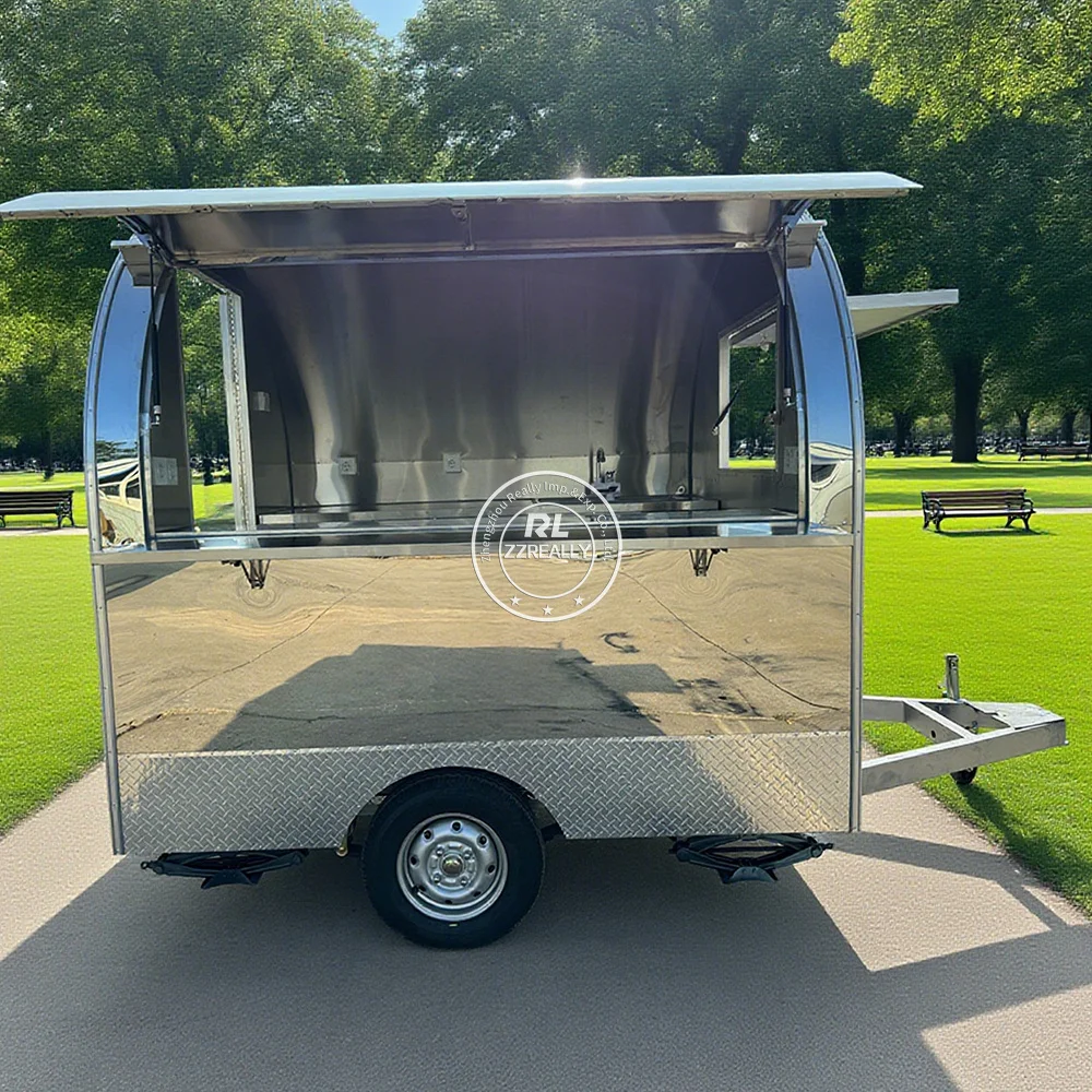 

Food Truck Trailer Mobile Cart Caravan Customized off road camper trailers outdoor kitchen juice bar truck