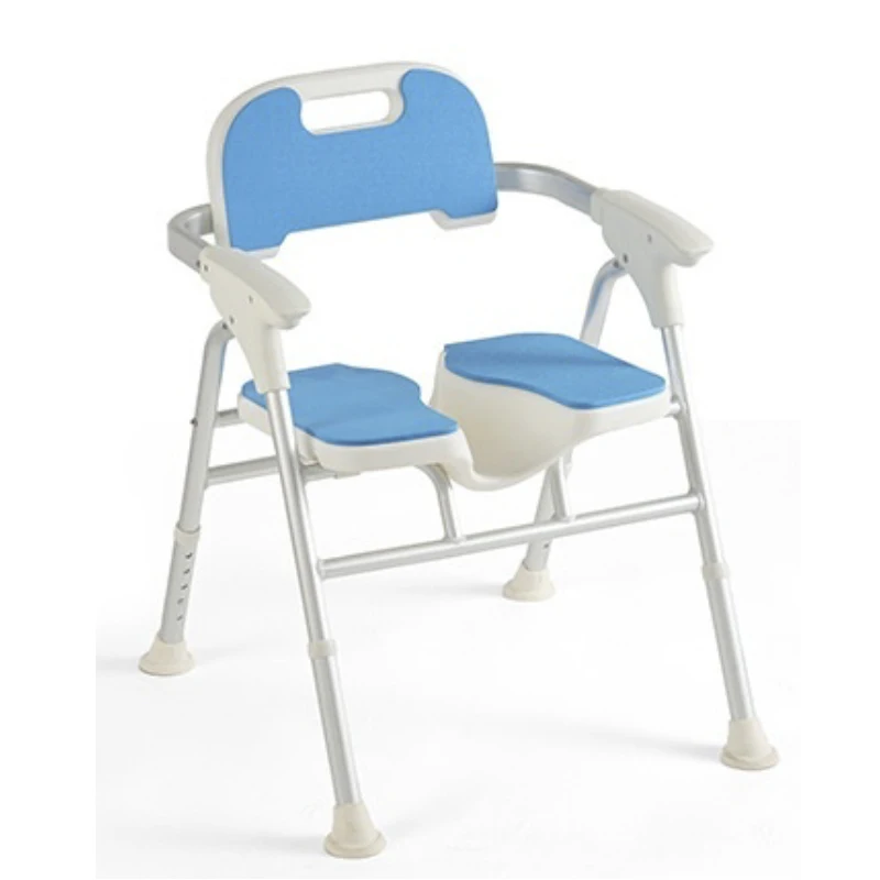 High Quality Armrest Shower Chair with Back Bathroom Safety Equipment Plastic Stool Shower Chair for Disabled Adults
