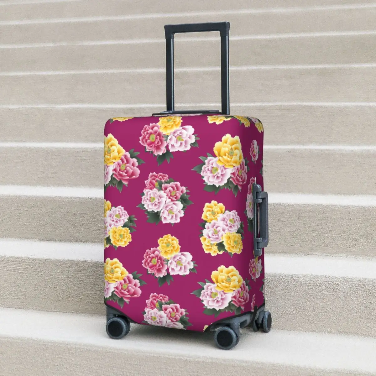 

Botanical Flower Suitcase Cover Hawaii Fashion Cruise Trip Protector Flight Useful Luggage Case