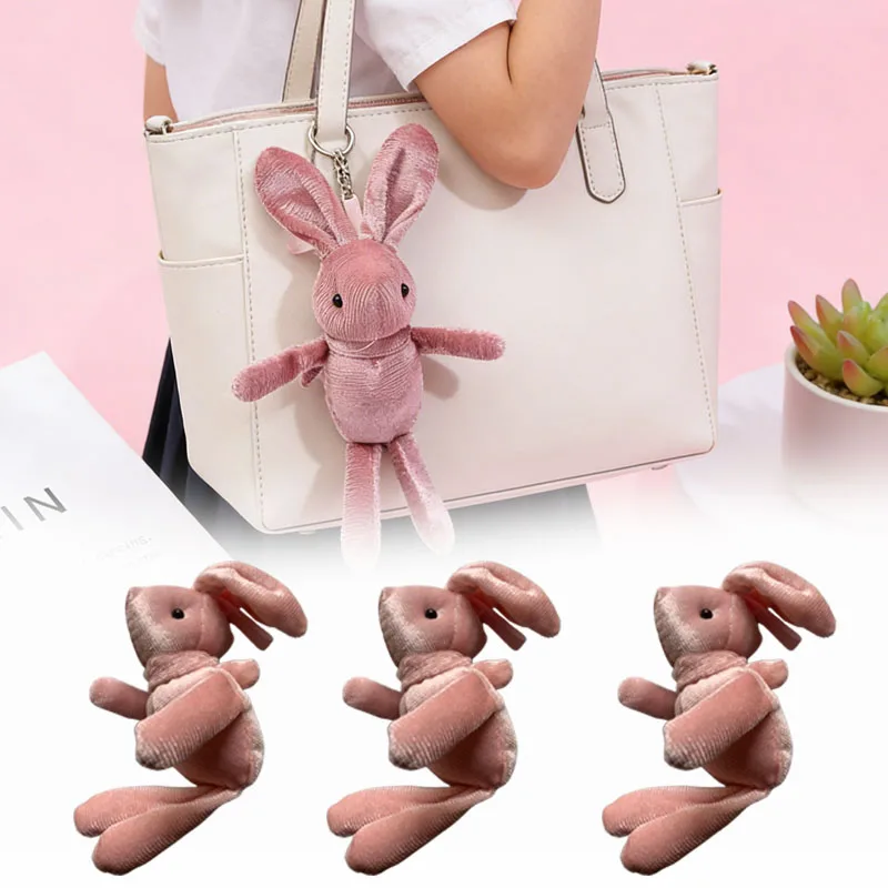 1-10 pçs desejo de páscoa coelho veludo pelúcia coelho perna longa boneca brinquedo pendurado ornamento animal de pelúcia decorativo presente acessório