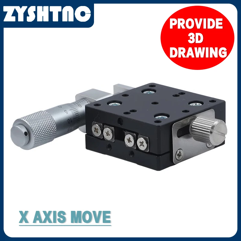 X axis LX40/30/50/60/80/90/100/125 Optical manual fine adjustment displacement slide table Cross rail High precision stage 60*60