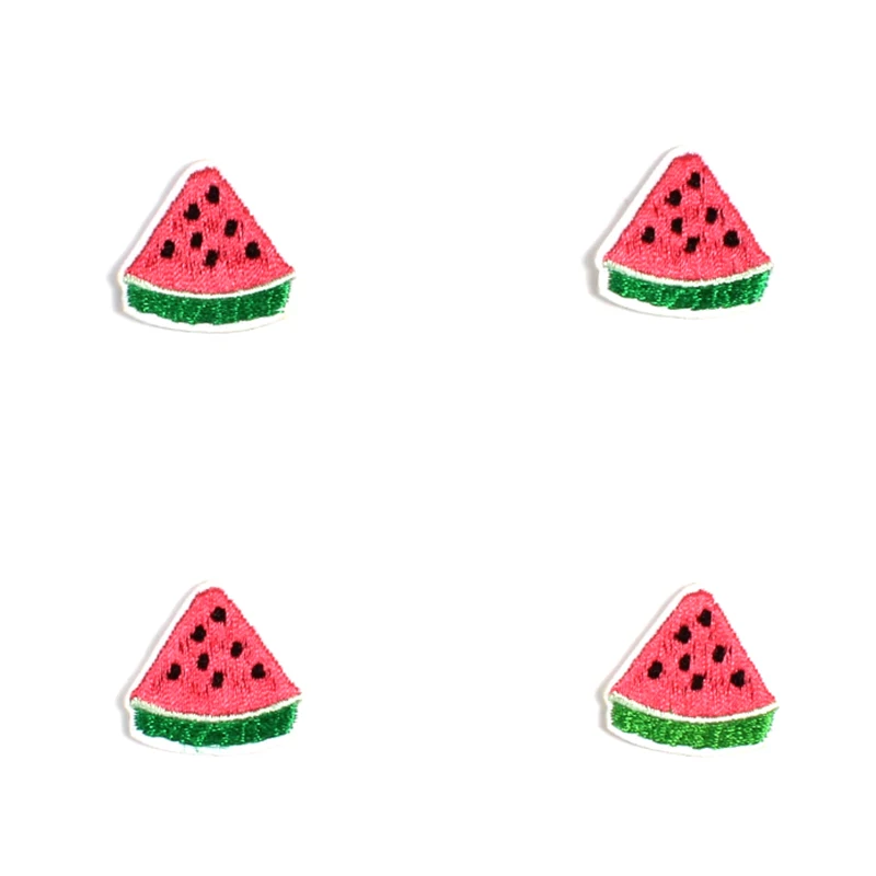 10pcs Cartoon Mini Watermelon Patches Embroidered Clothing Badge Iron On Clothes Sticker DIY Dress Sweater Bags Appliqued Patch