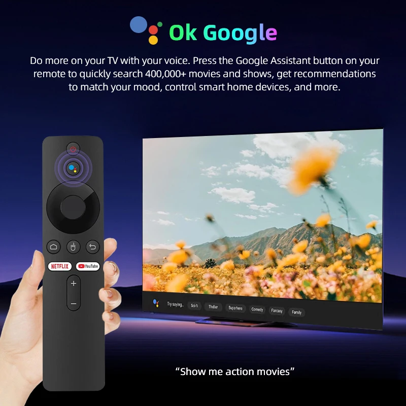 G96 4K Smart TV Stick Android13 ATV OS Top Set Box Allwinner h313 2GB16GB 2.4G&5G  Dual Wifi BT5 Netflix Youtube  Media Player