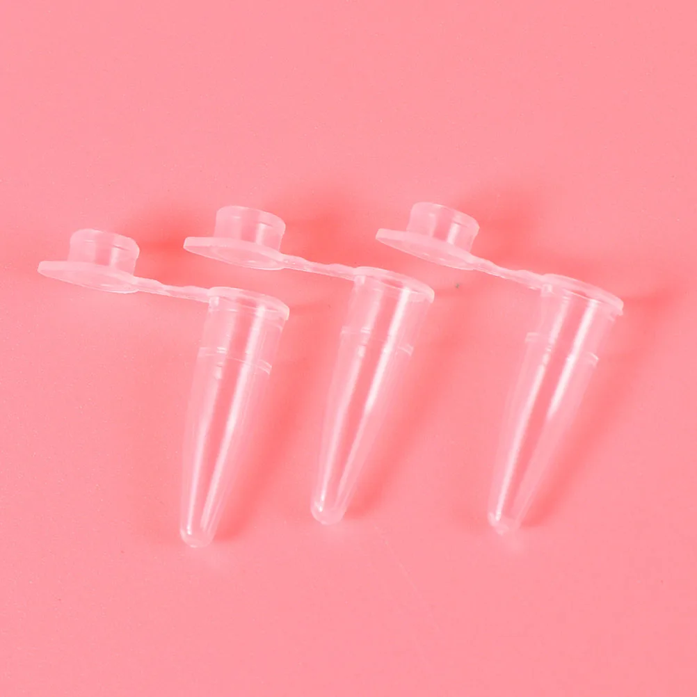 

2000 Pcs Microcentrifuge Tubes Plastic Vials Clear Lab Dropper Hinged Lock Lid Chemical Resistant Conical Design Flat Tops Leak