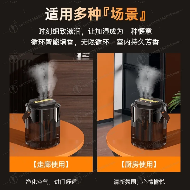 جهاز ترطيب ذكي بسعة كبيرة، جهاز ترطيب منزلي بحجم ضباب ثقيل، ضوء ليلي لغرفة النوم، دفعة بخاخ لسطح المكتب