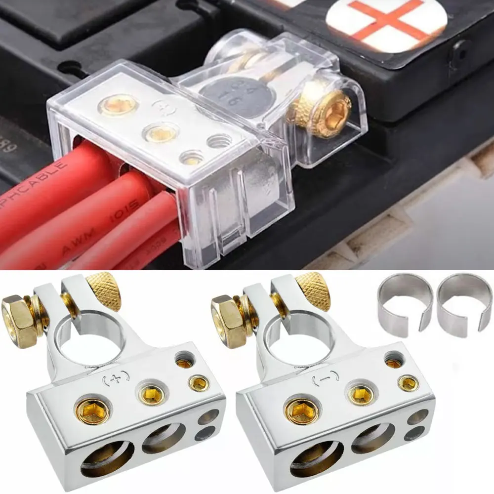 

0/2/4/8/10 Gauge Positive Negative Car Battery Terminal Connectors Auto Car Marine Battery Terminal Connectors Battery Terminals